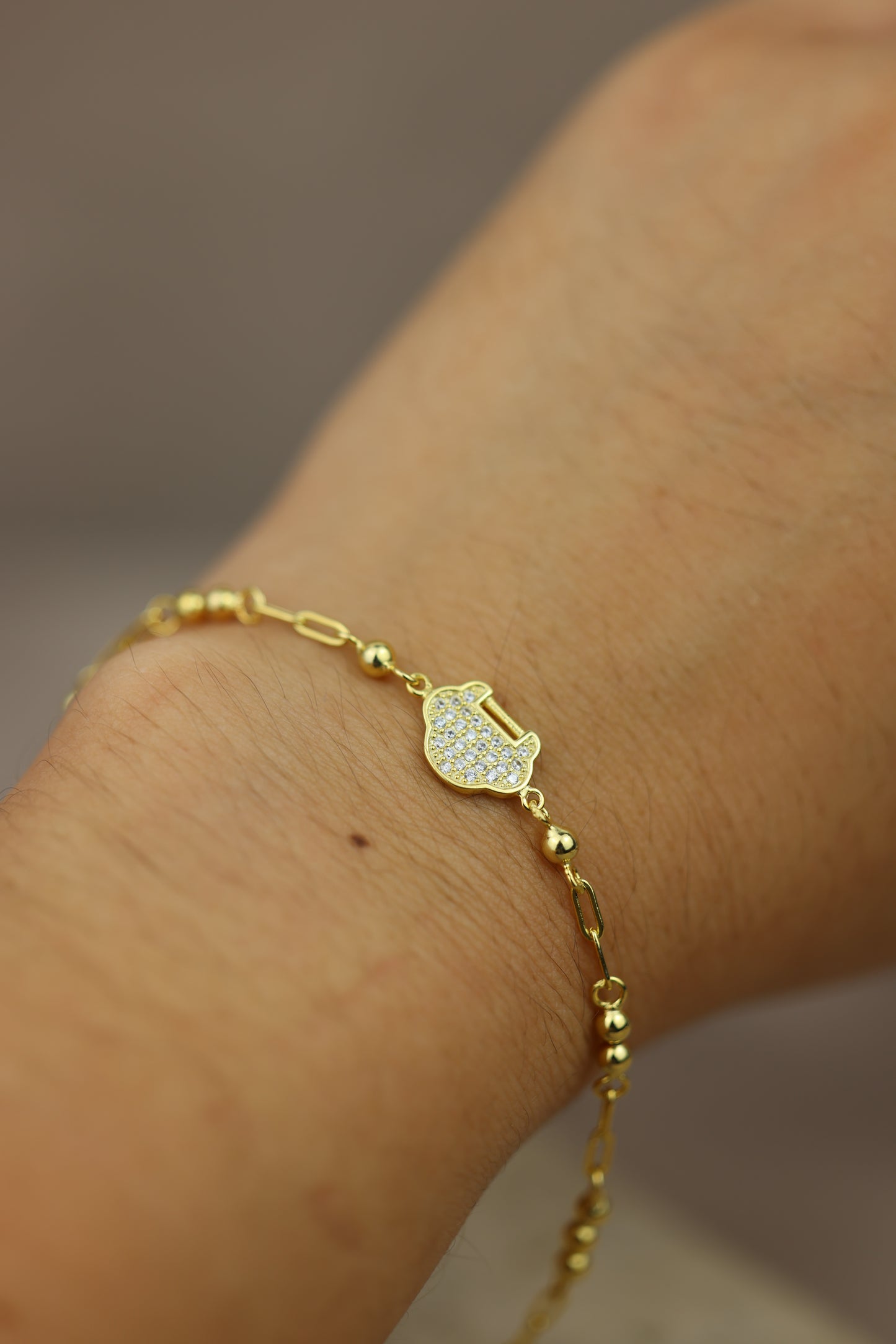 Pulsera de banada en oro 24k #362