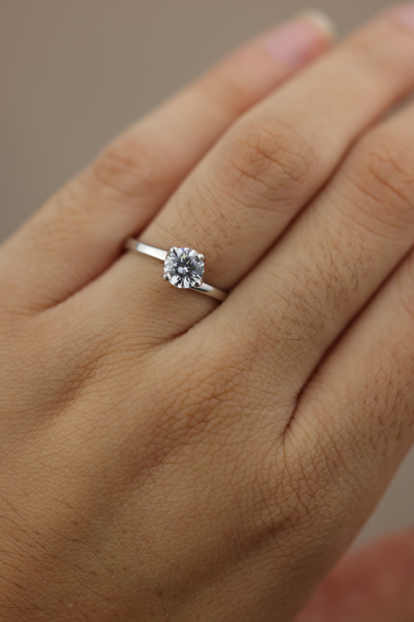 Anillo solitario 18k #373