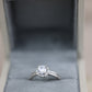 Anillo solitario oro blanco #376