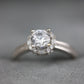 Anillo solitario oro blanco #376