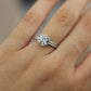 Anillo solitario oro blanco #376