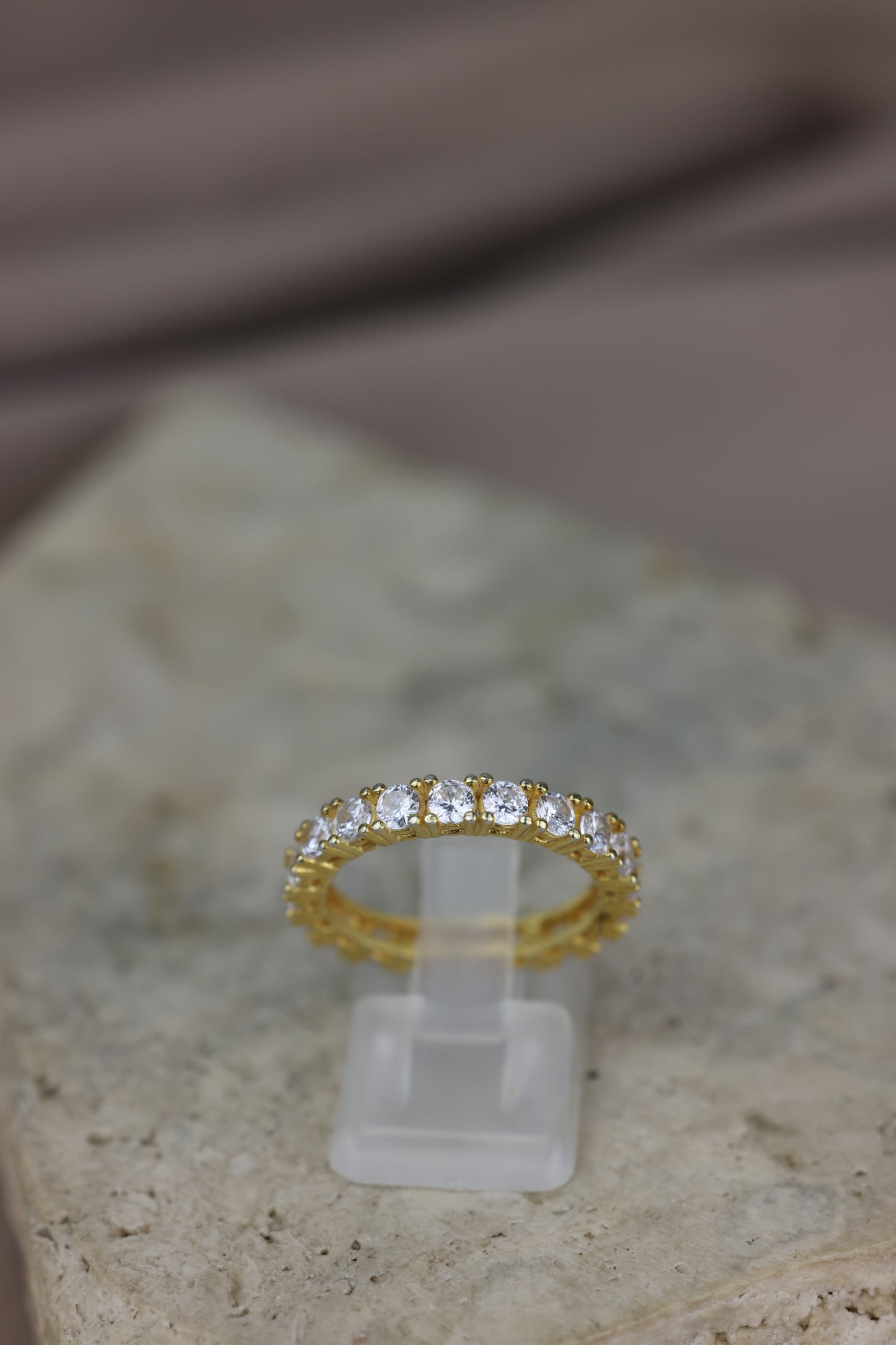 Infinity ring de circones blanco #199