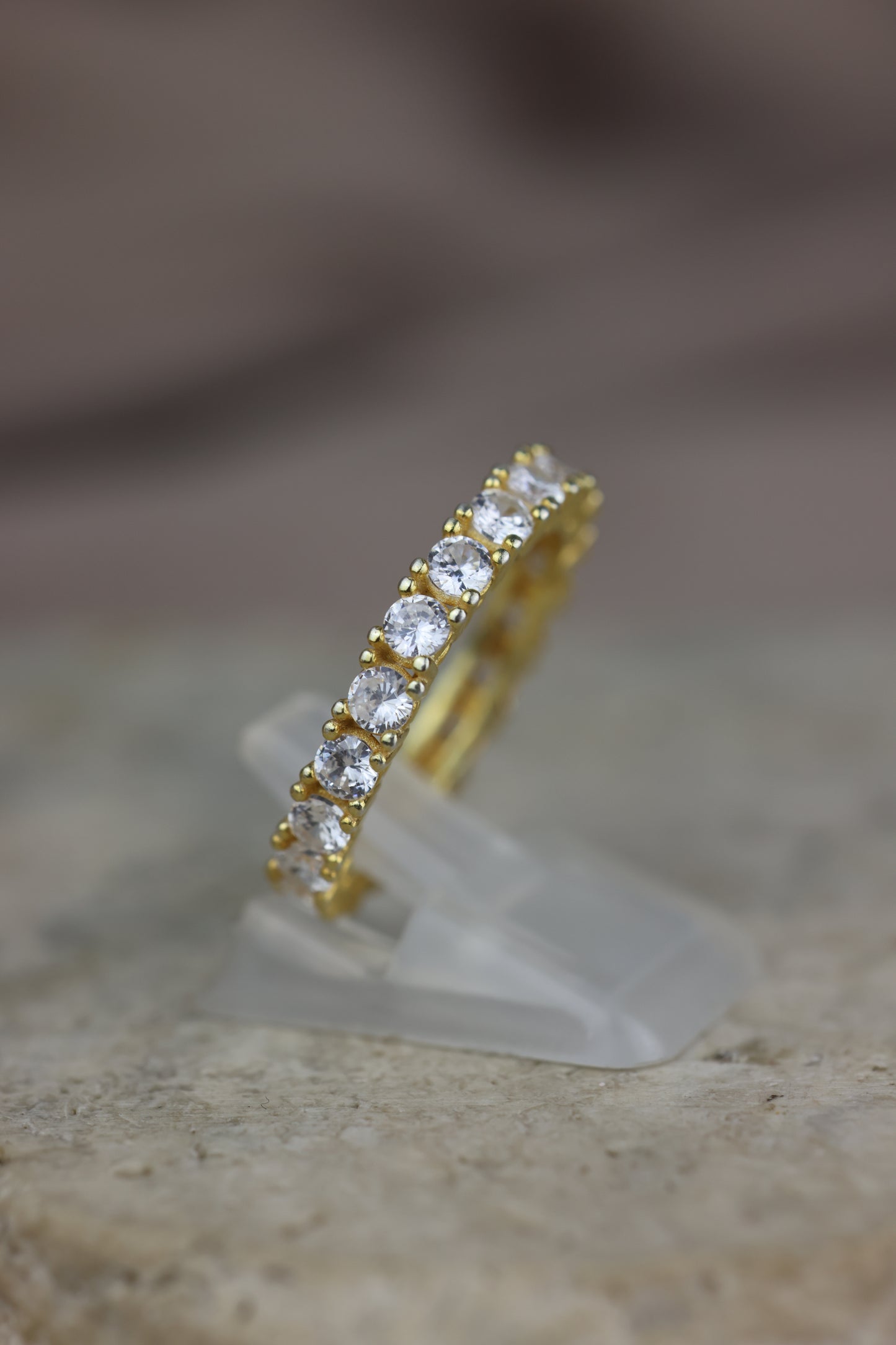 Infinity ring de circones blanco #199