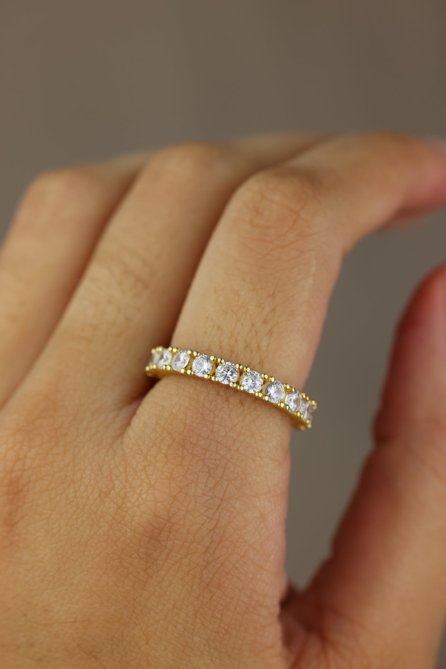 Infinity ring de circones blanco #199