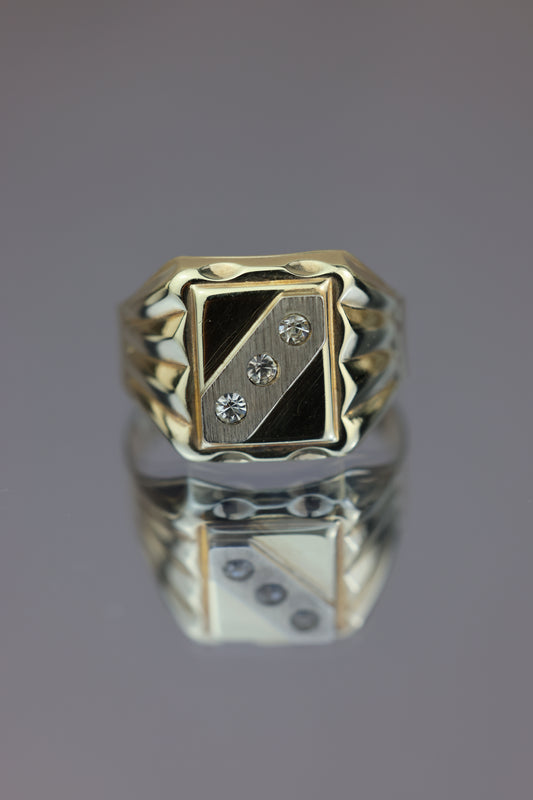 Anillo cuadrado con circones #422