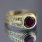 Anillo piedra roja #425
