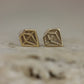 Aretes de bebe figura de diamante #446
