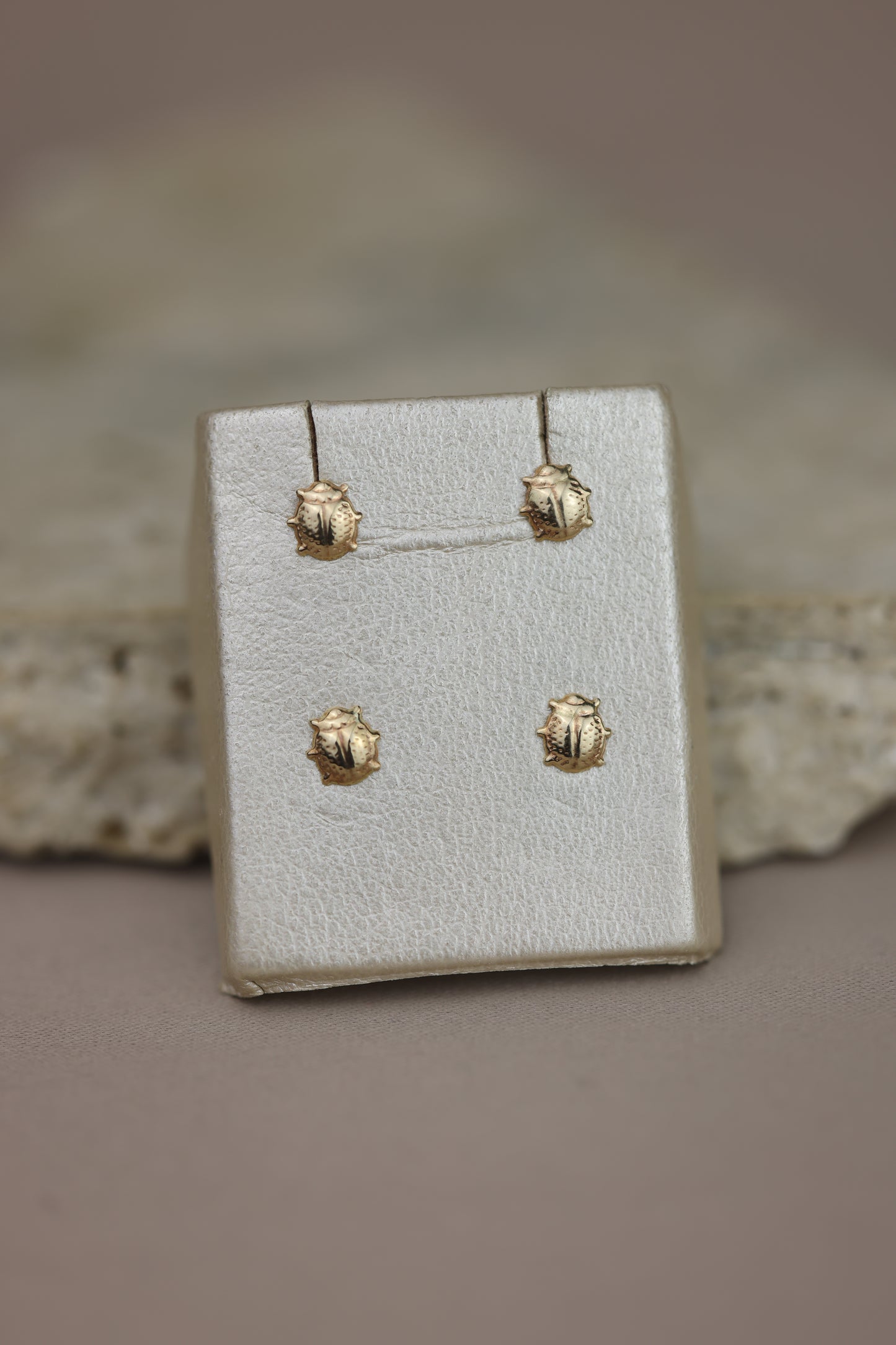 Aretes de bebe de mariquita #443