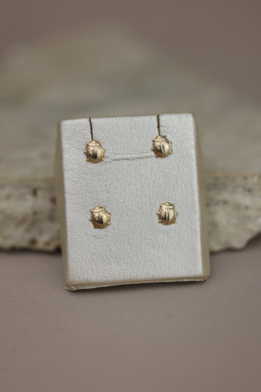 Aretes de bebe de mariquita #443