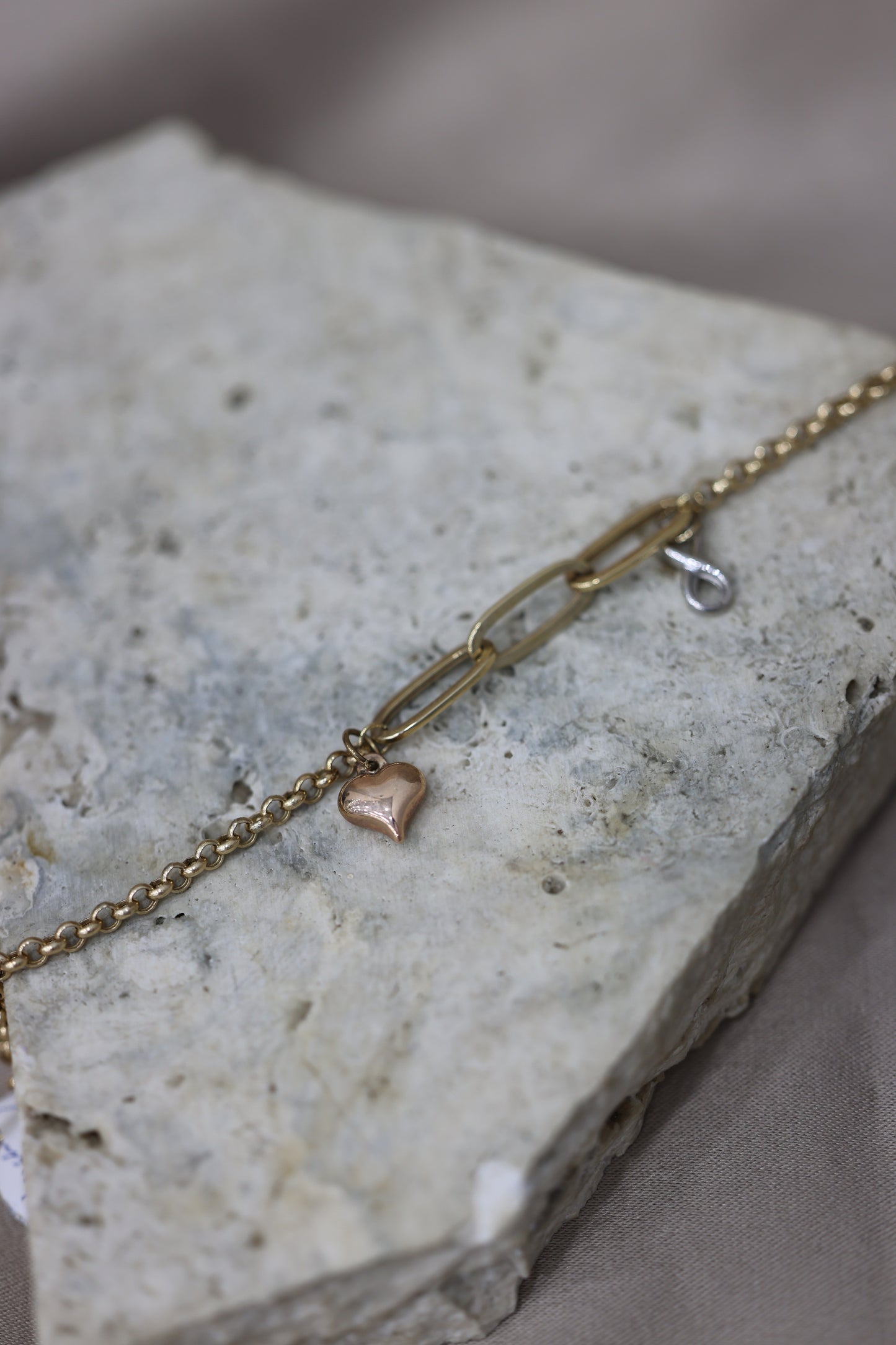 Pulsera corazón e infinito #P1-24