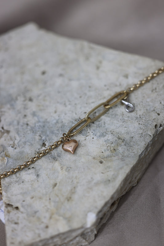 Pulsera corazón e infinito #P1-24