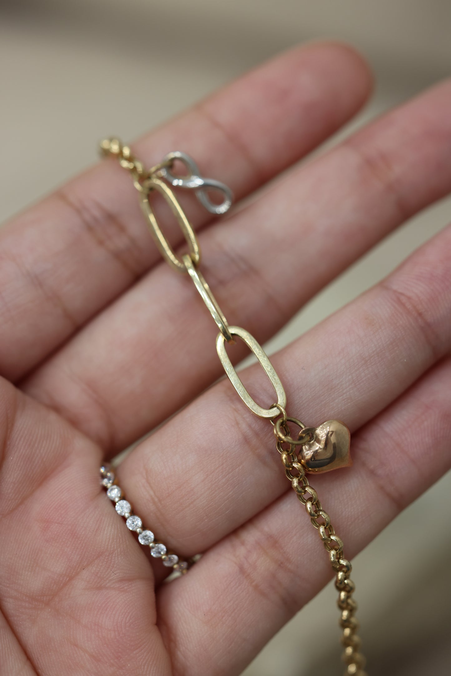 Pulsera corazón e infinito #P1-24