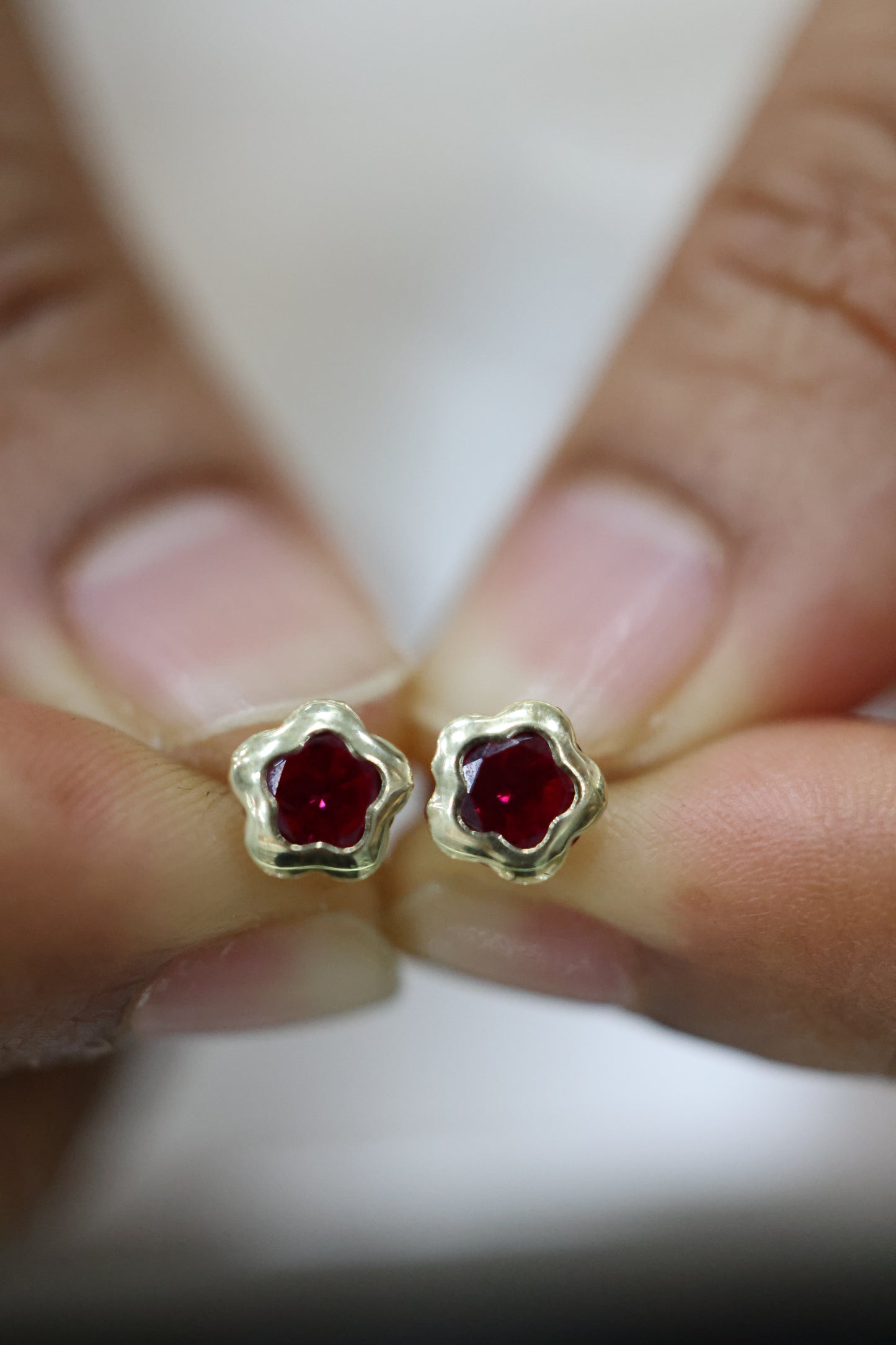 Aretes de flor con circones #C1