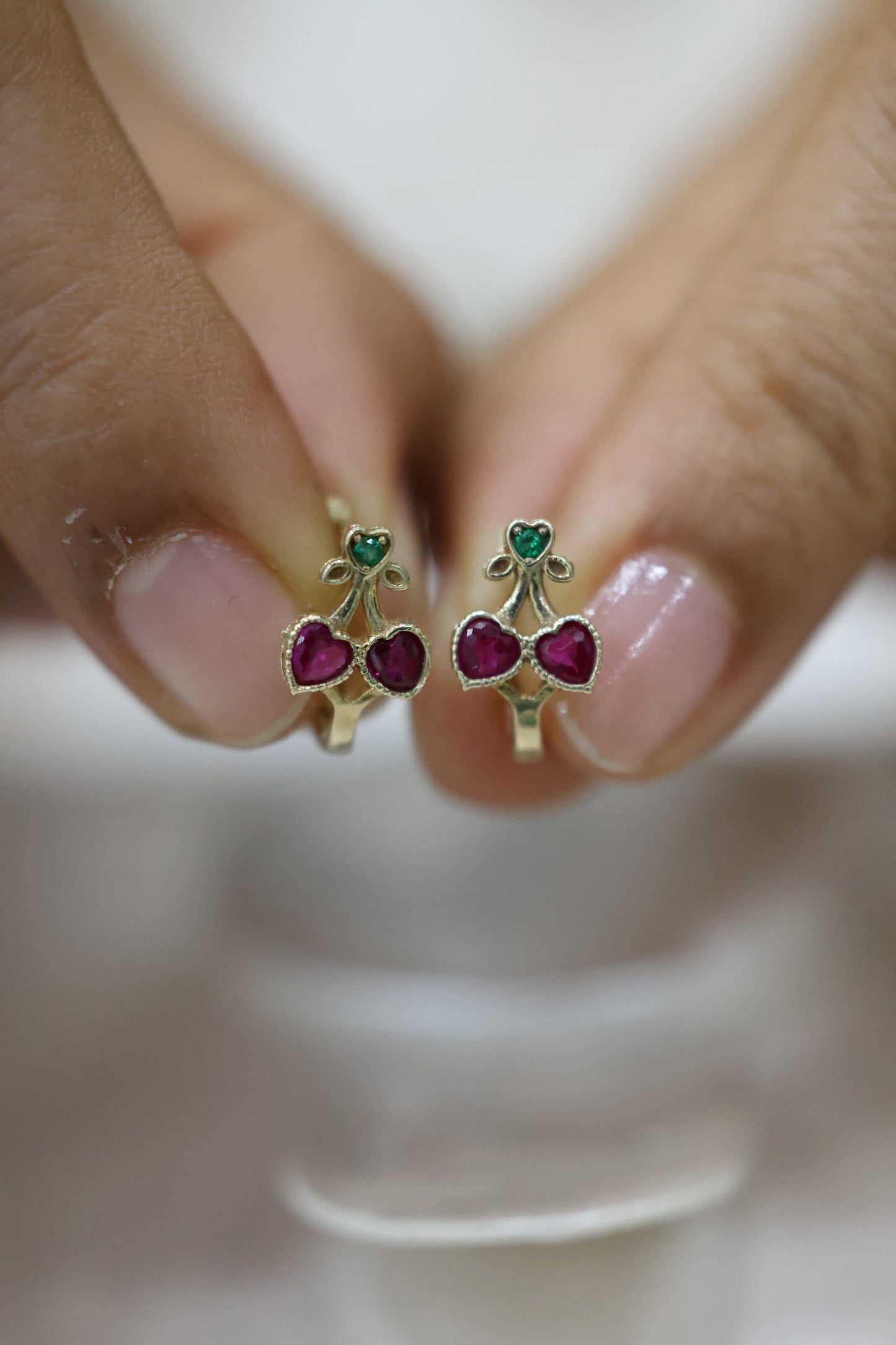 Aretes de cereza #C1