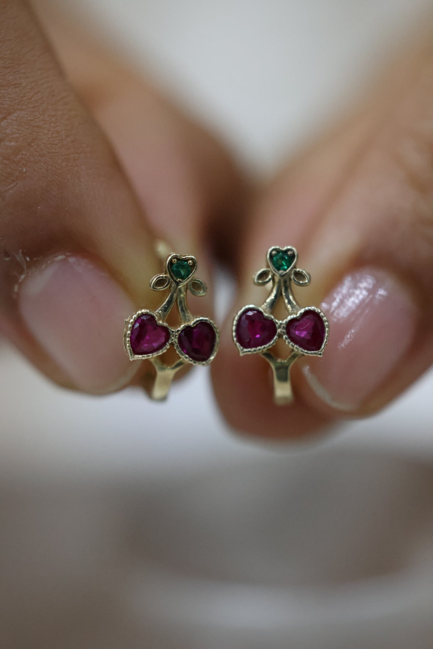 Aretes de cereza #C1