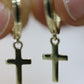 Argollas con cruz colgante #C5