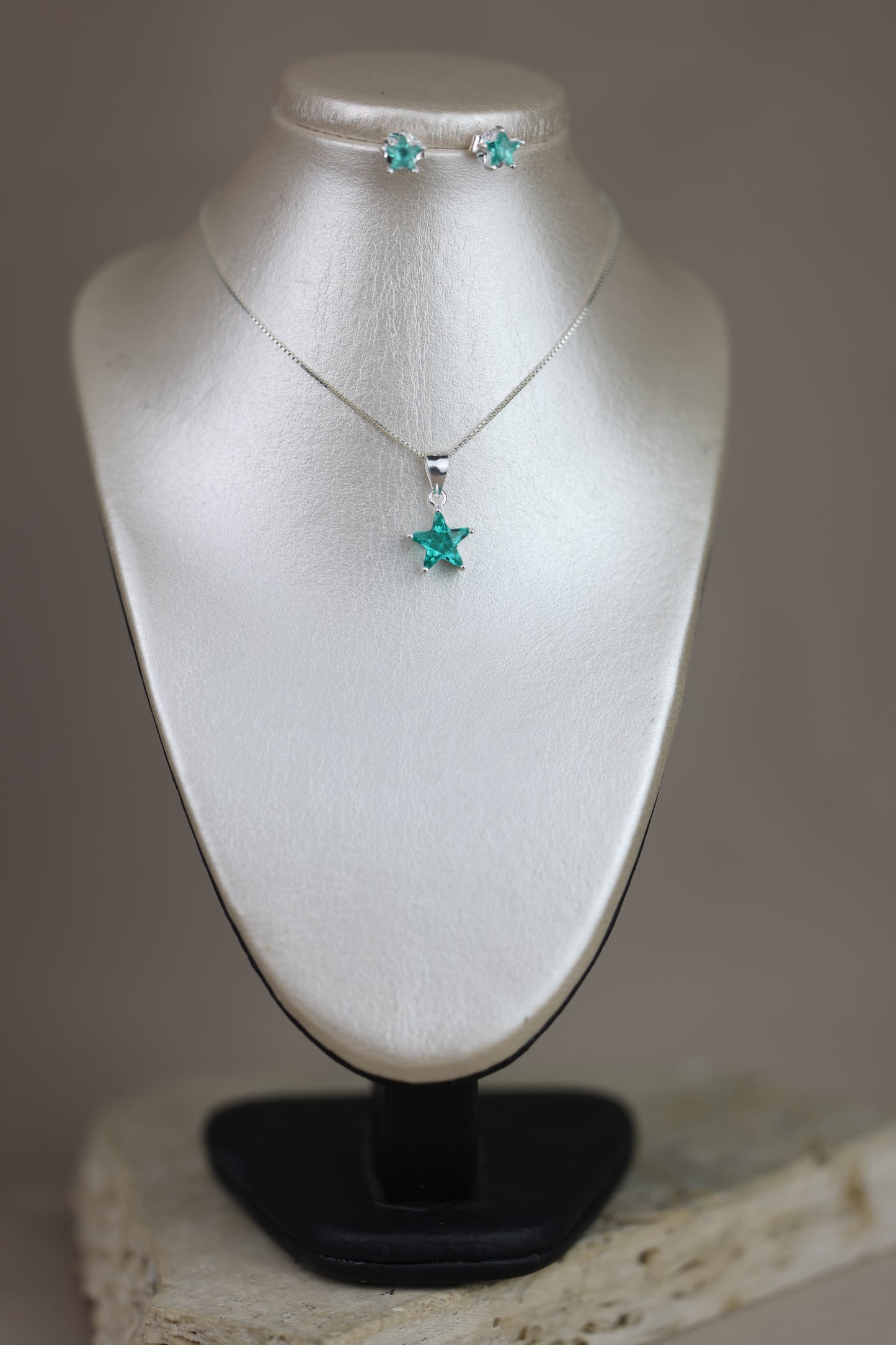 Juego de estrella aretes + dije #449|#453