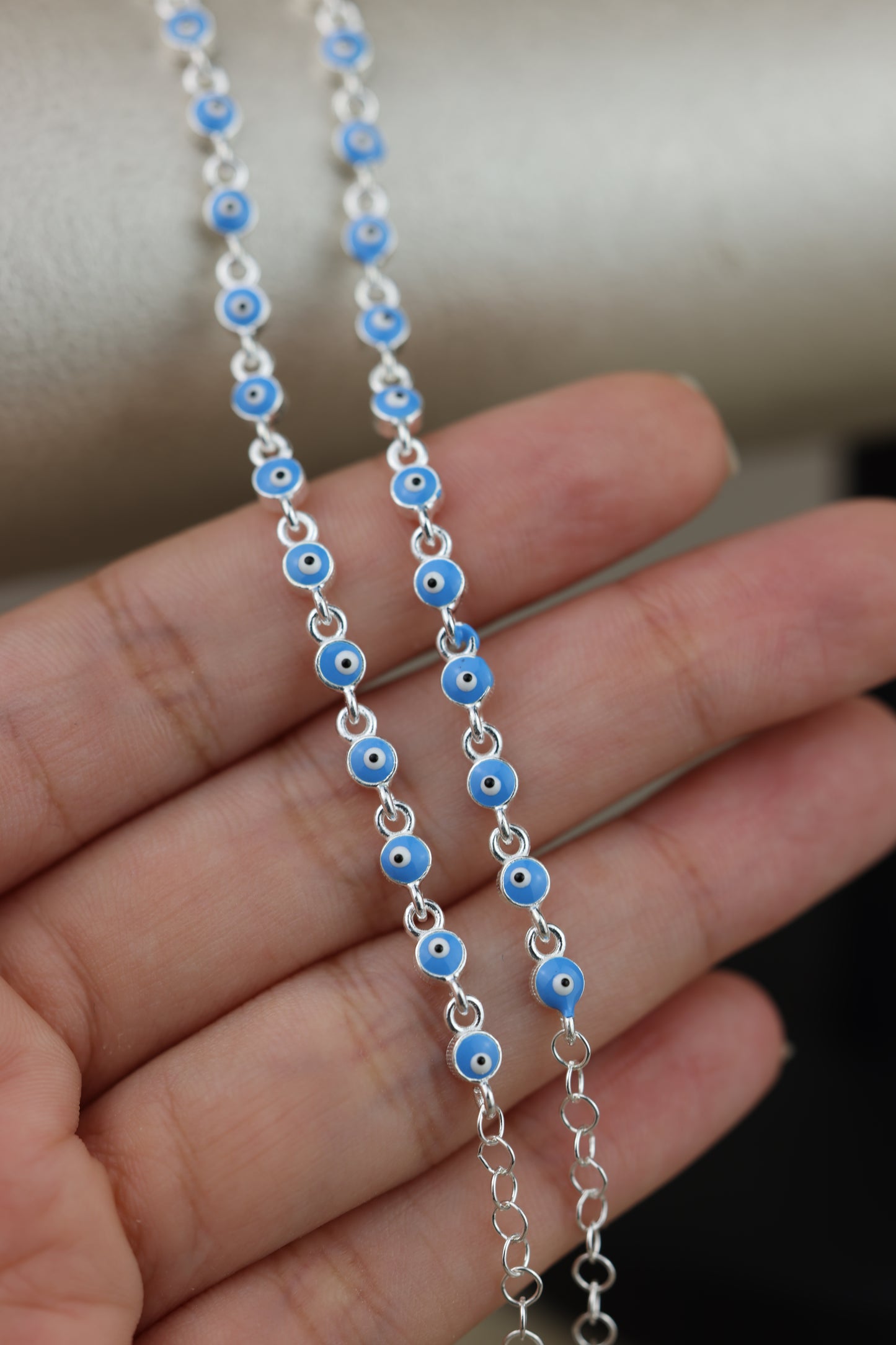 Pulsera de ojitos celeste #461