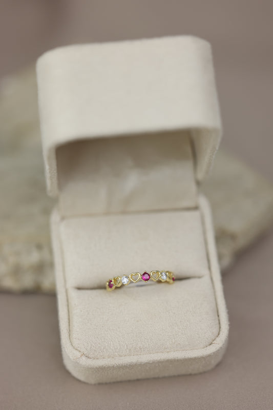 Anillo de corazones colores variados #P14|#P17