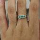 Round-cut emerald ring