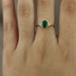 Oval-cut emerald ring