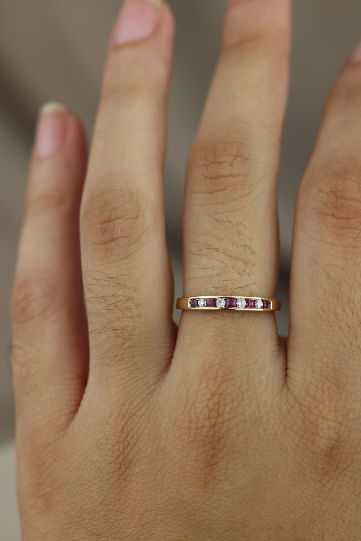 Diamond and ruby band