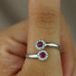 Two-ruby ring