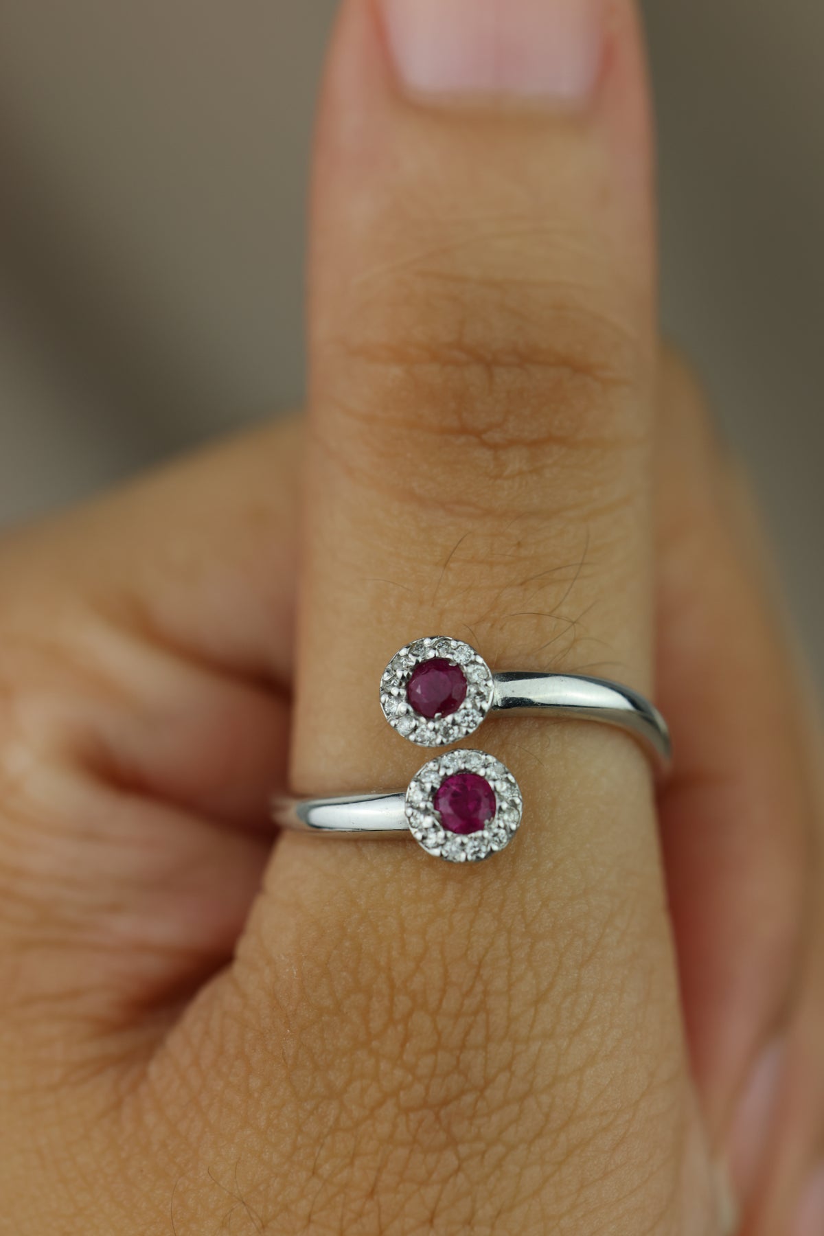 Two-ruby ring