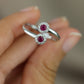 Two-ruby ring