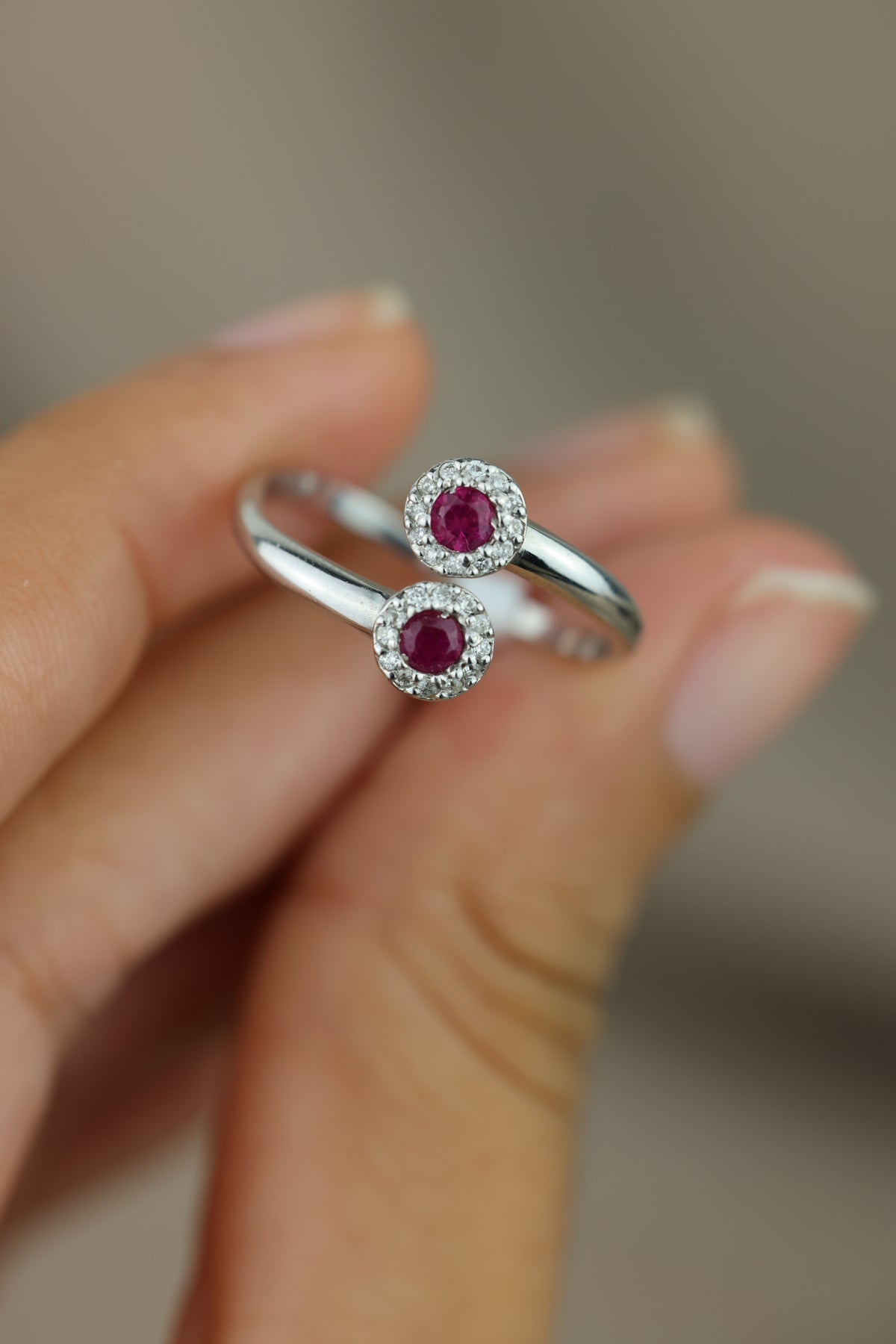 Two-ruby ring