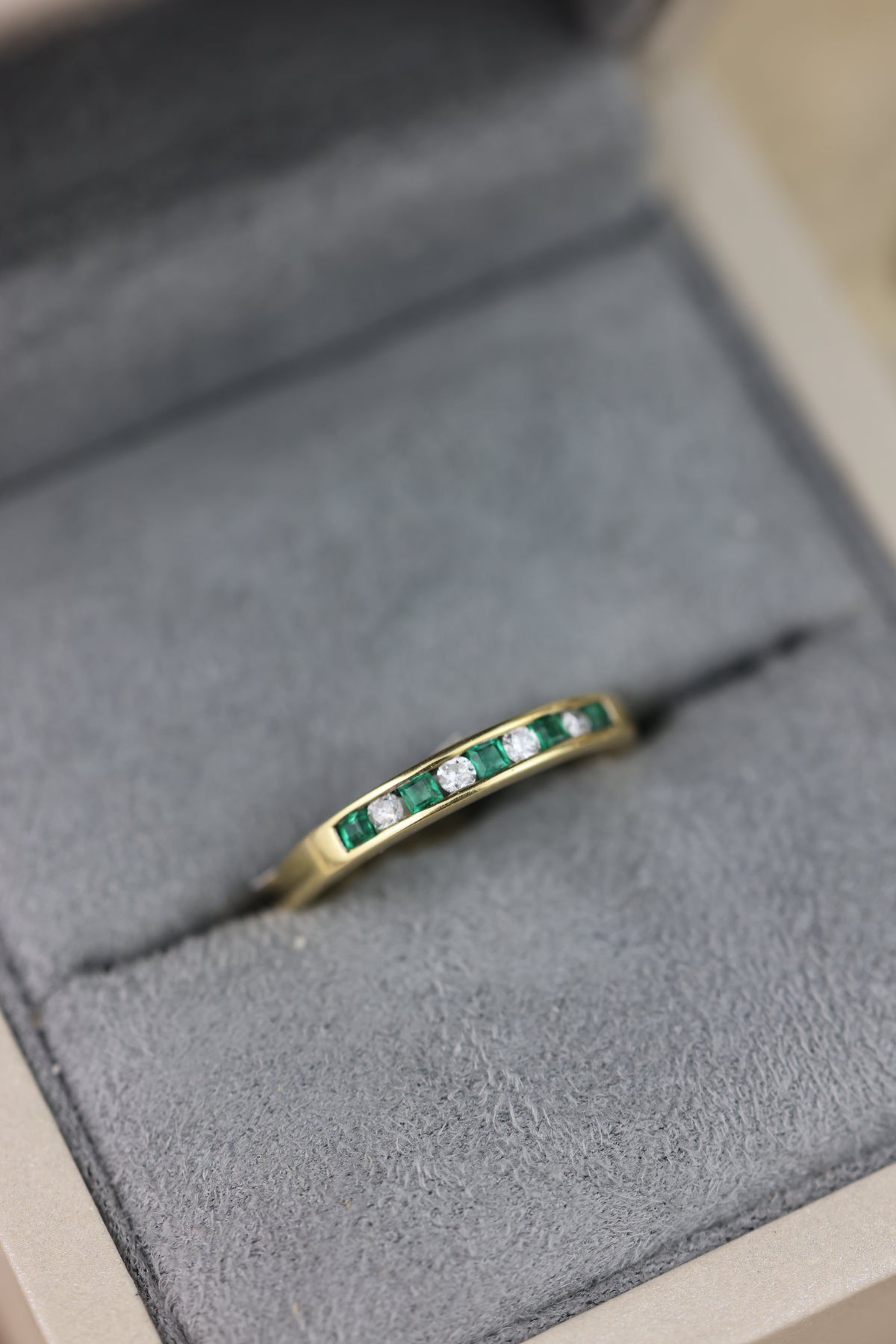 Emerald & diamond band