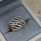 Diamond wave ring