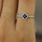 Sapphire flower ring