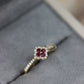 Ruby flower ring