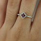 Ruby flower ring