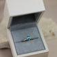 Light blue oval ring #606