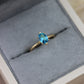 Light blue oval ring #606