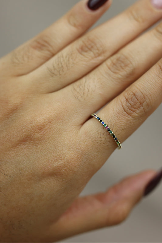 Colorful infinity ring #548