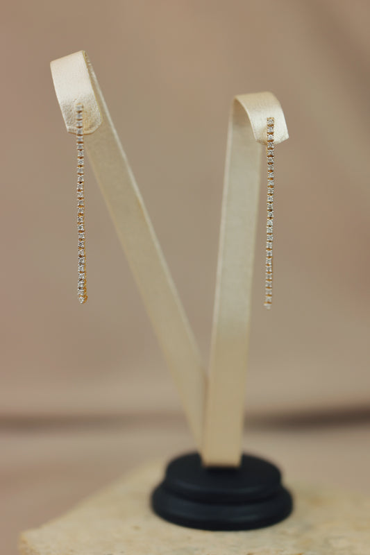 Long diamond earrings