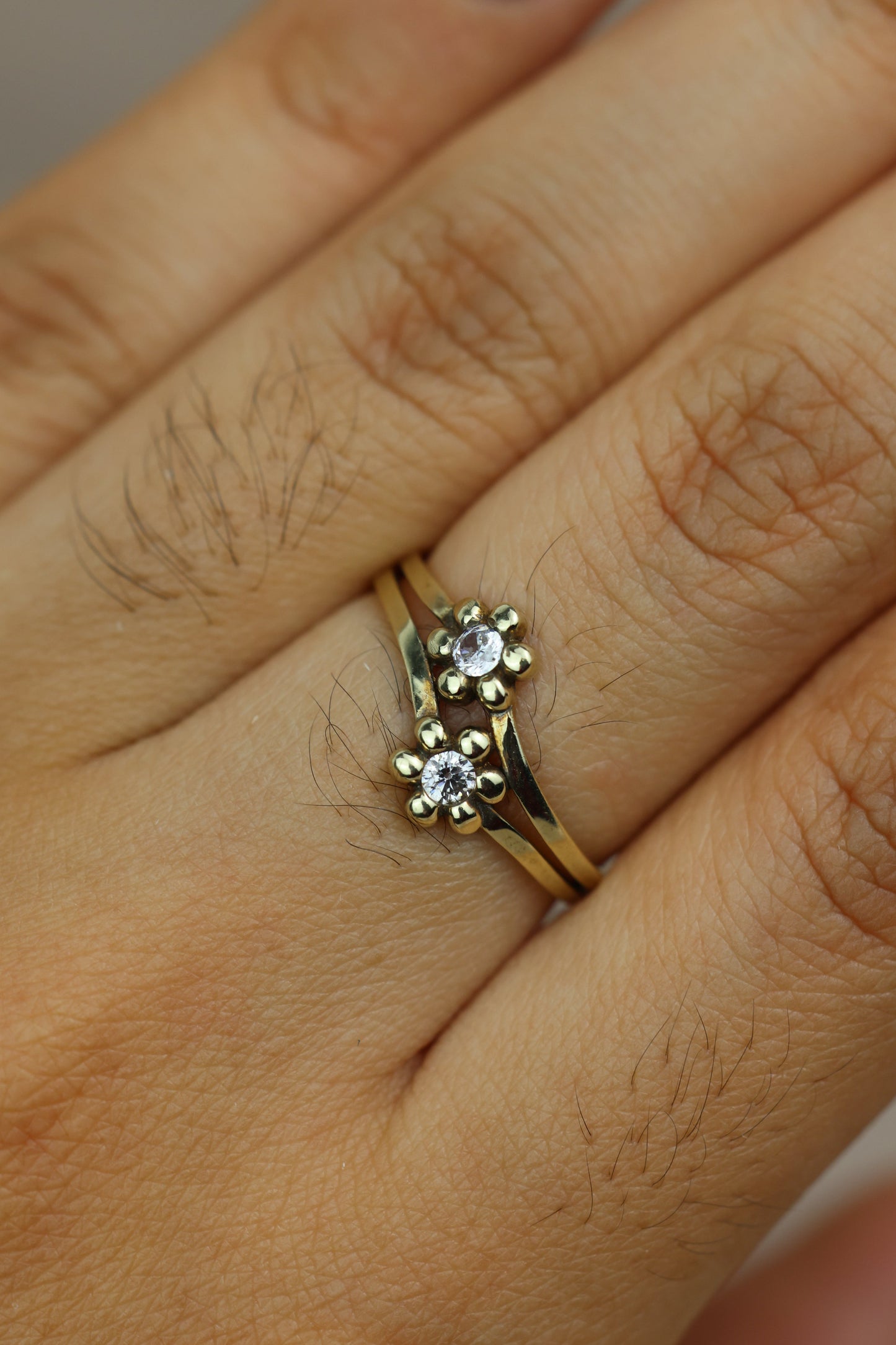 Anillo doble flor #558