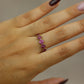 Anillo de florecitas fucsia #551