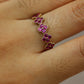 Anillo de florecitas fucsia #551