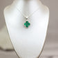 Collar con dije de flor verde #576