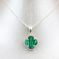 Collar con dije de flor verde #576
