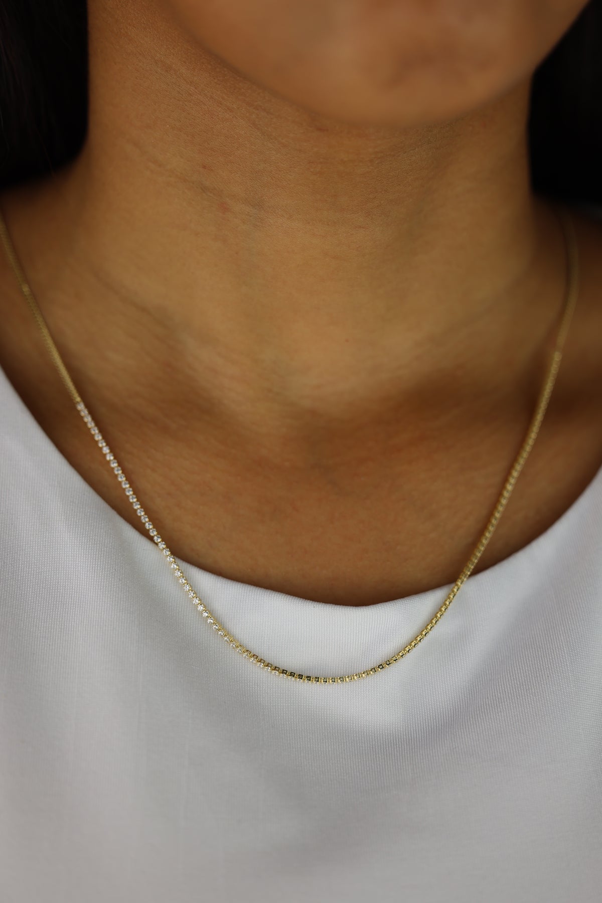 Cuban-link tennis necklace #610