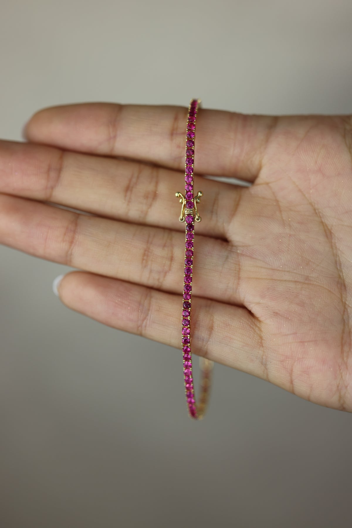 fuchsia tennis bracelet #614