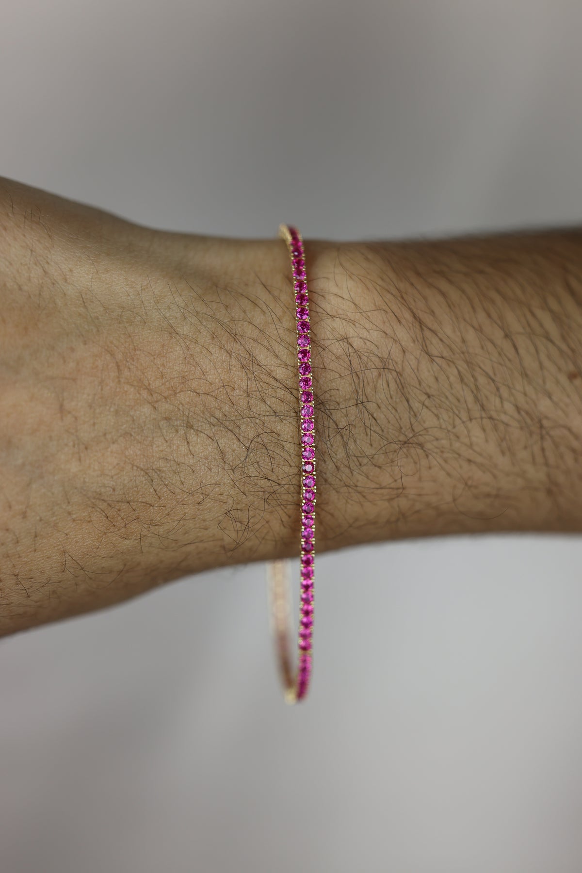 fuchsia tennis bracelet #614