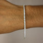 Square-link tennis bracelet #618