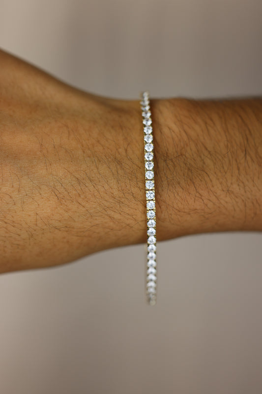 Square-link tennis bracelet #618