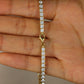 Square-link tennis bracelet #618